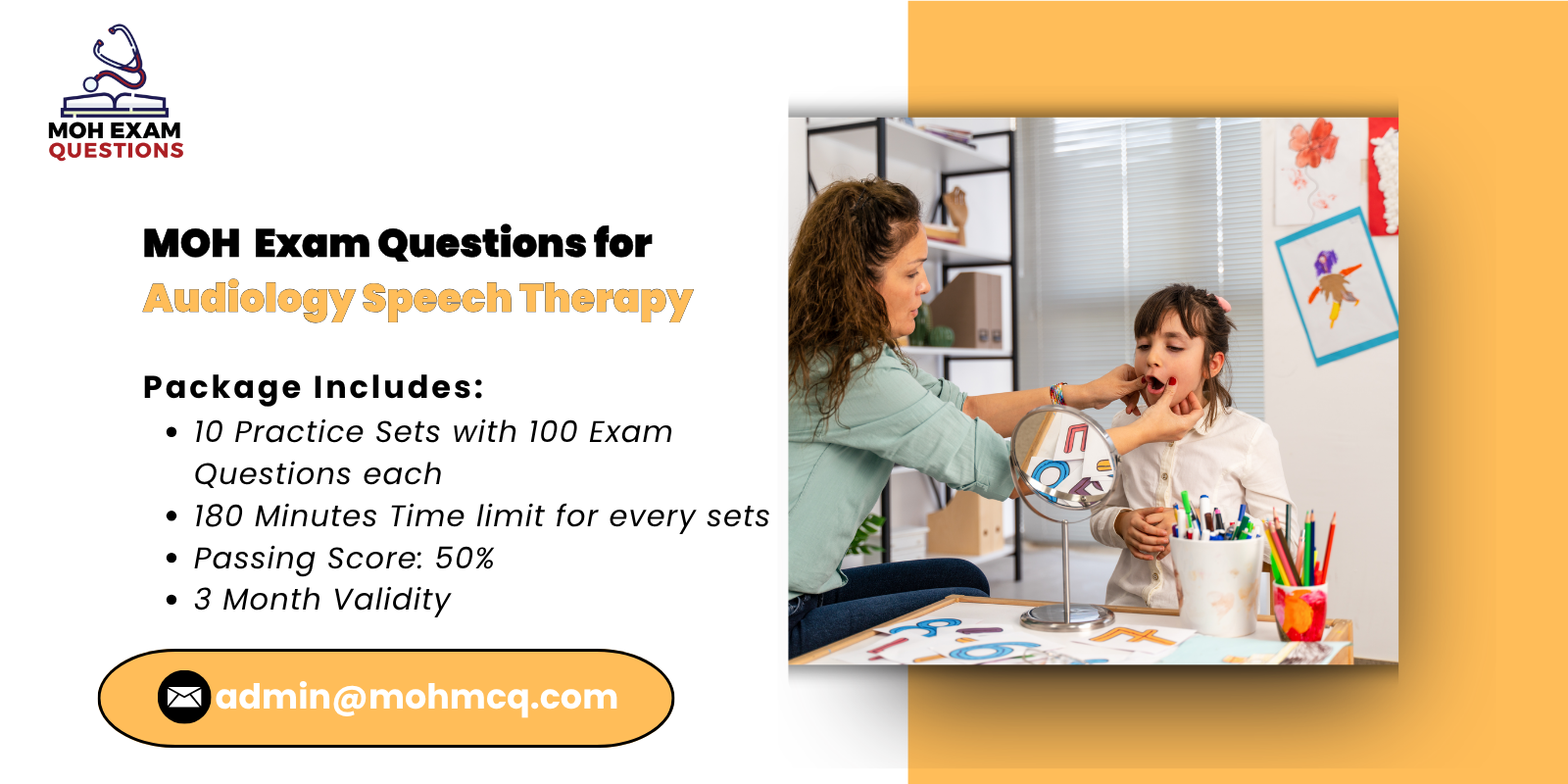 MOH Exam Questions for Audiology Speech Therapy