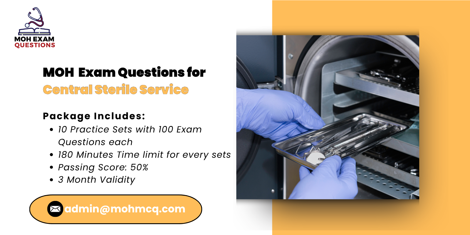 MOH Exam Questions for Central Sterile Service
