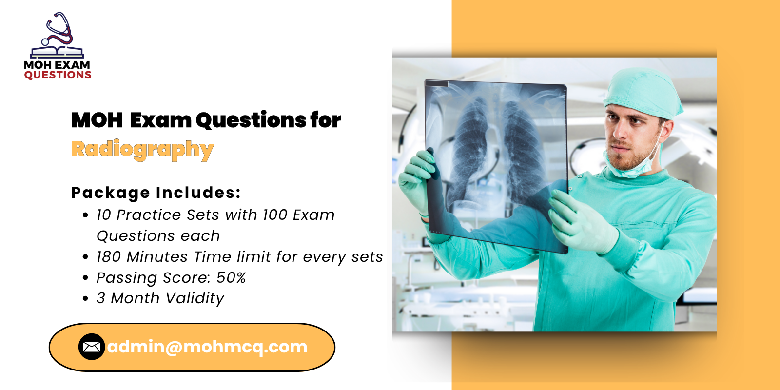 MOH Exam Questions for Radiography