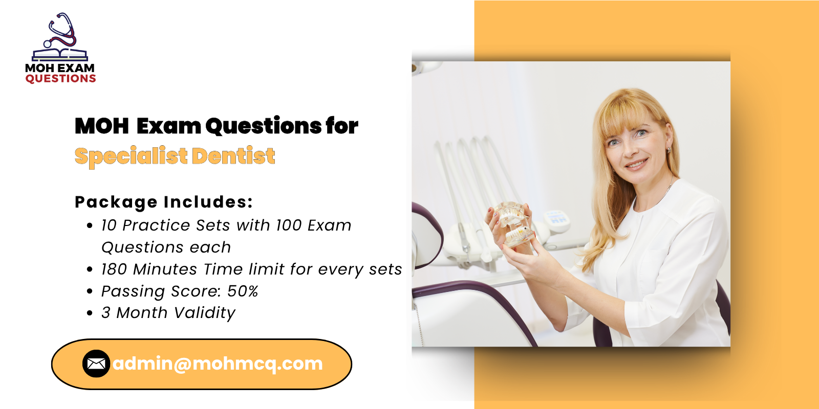 MOH Exam Questions for Specialist Dentist