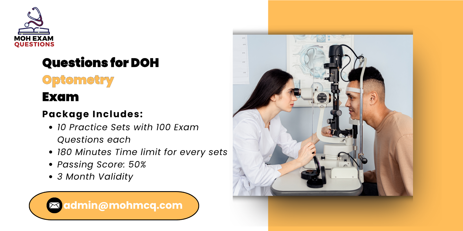 Questions for MOH Optometry Exam