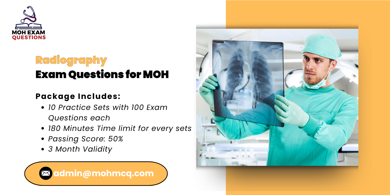 Radiography Exam Questions for MOH