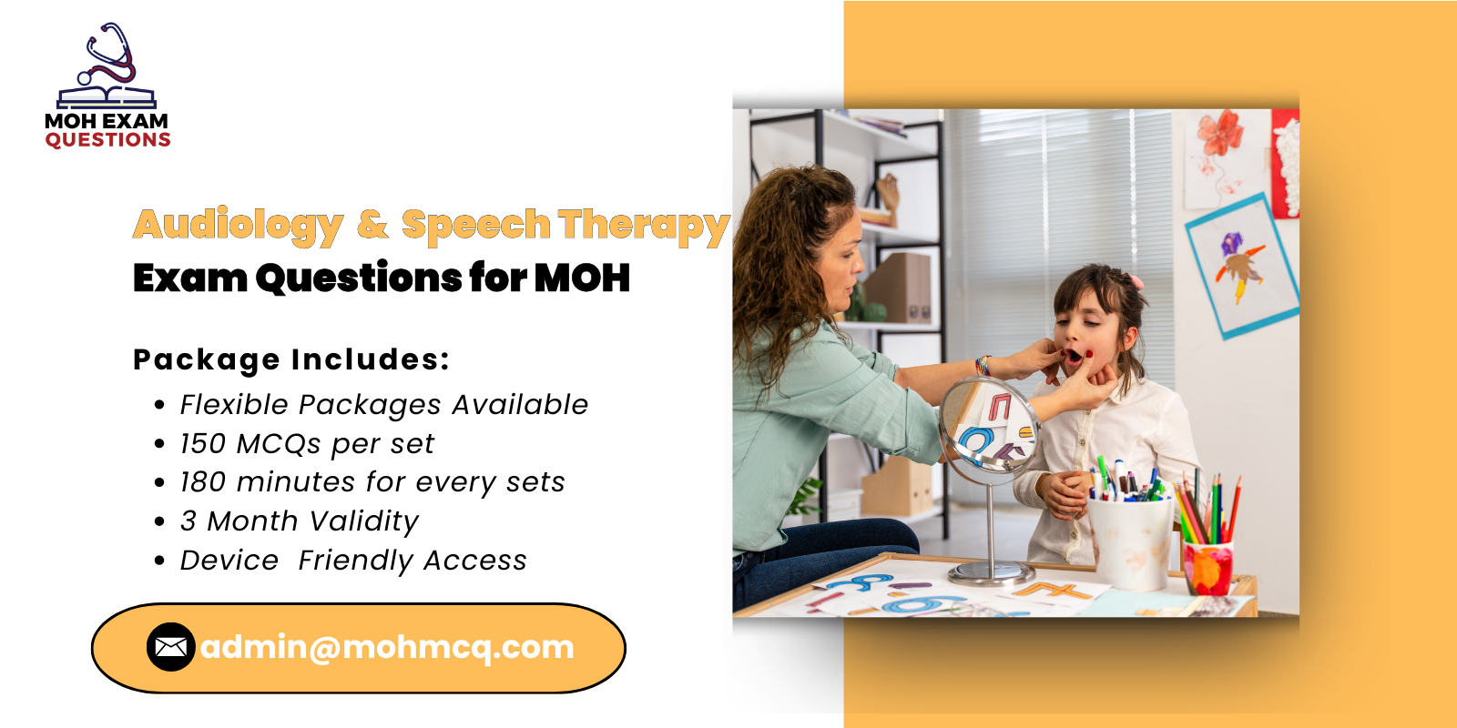 Audiology & Speech Therapy Exam Questions for MOH