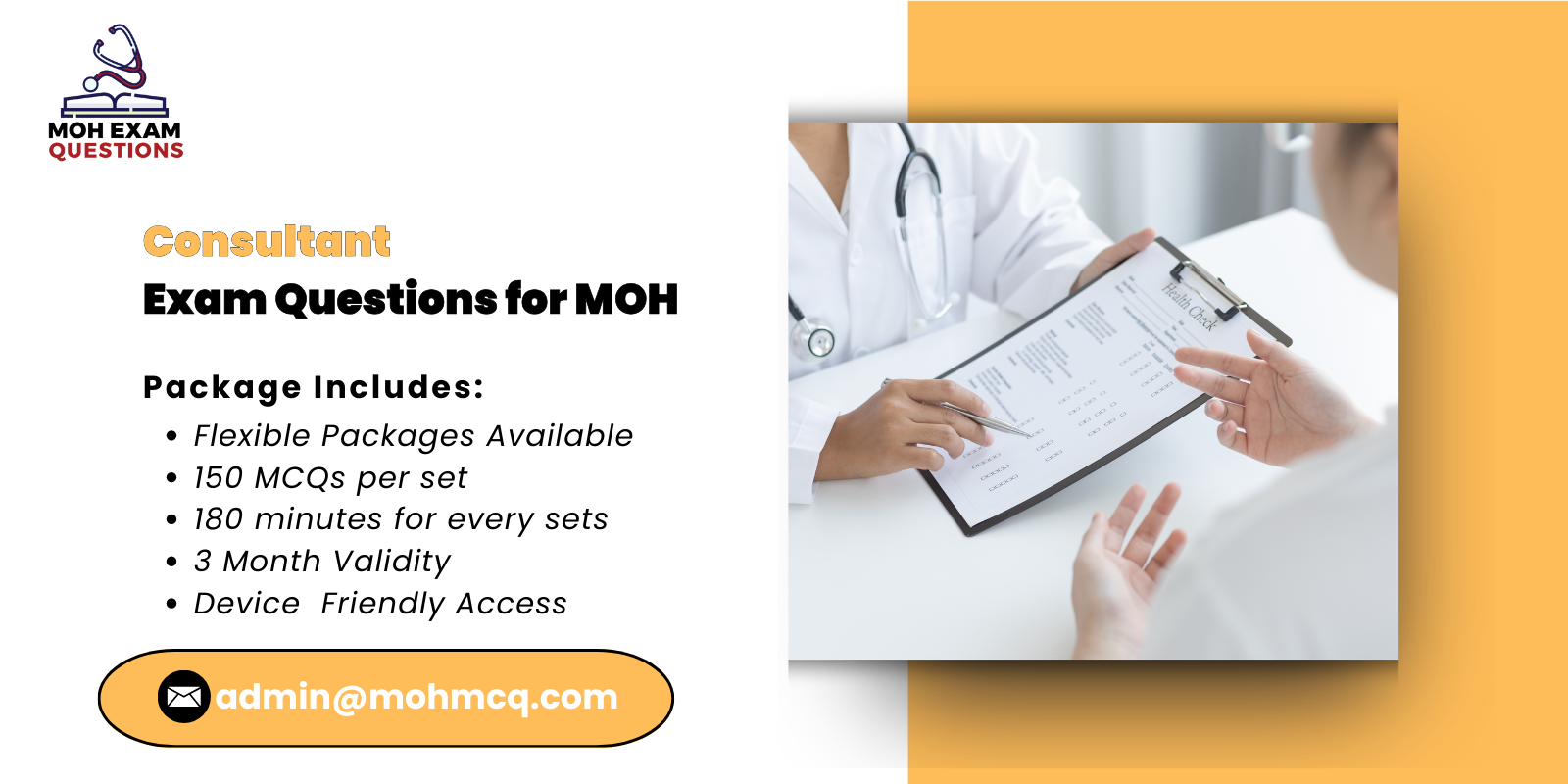Consultant Exam Questions for MOH
