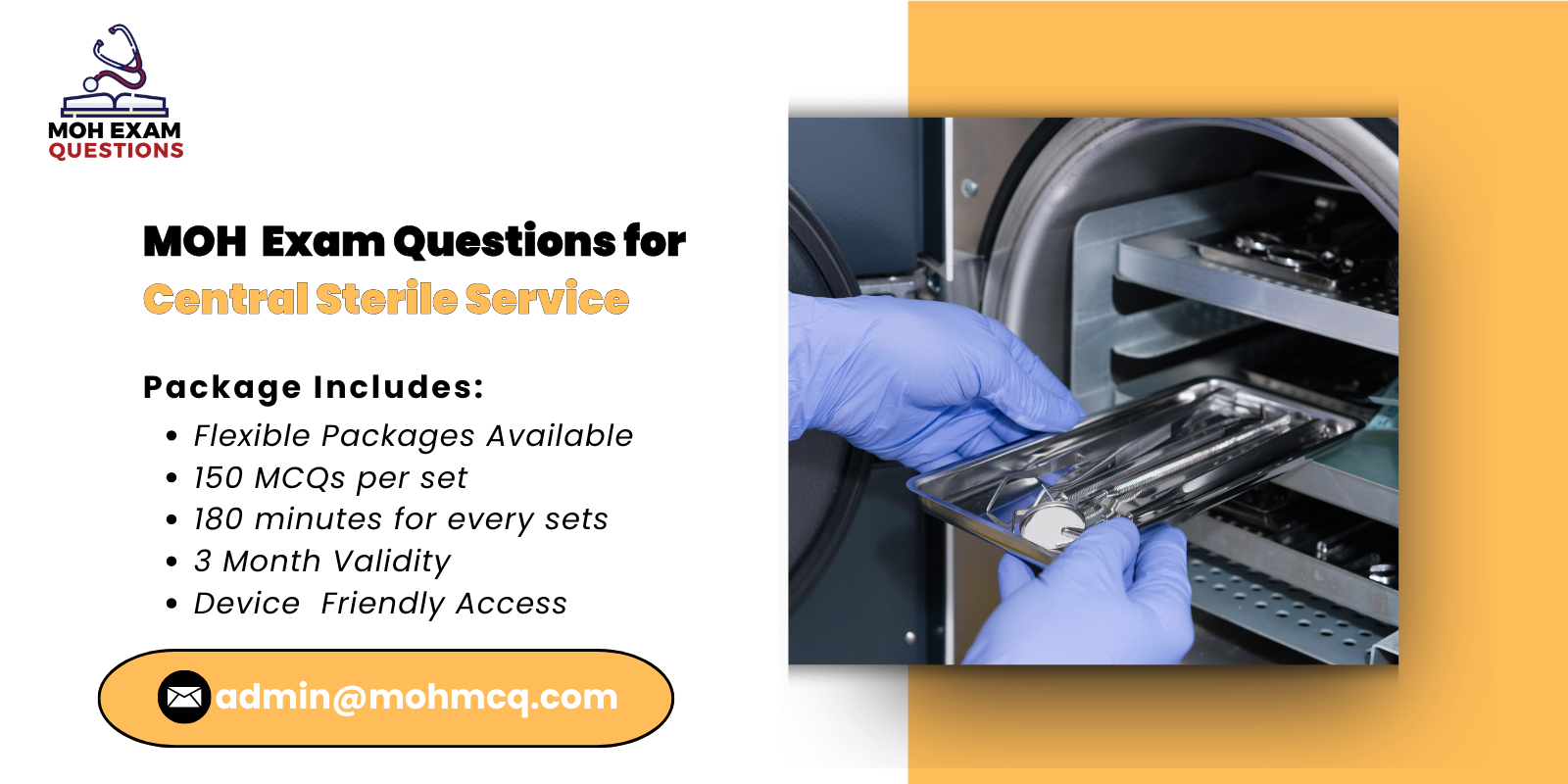 MOH Exam Questions for Central Sterile Service