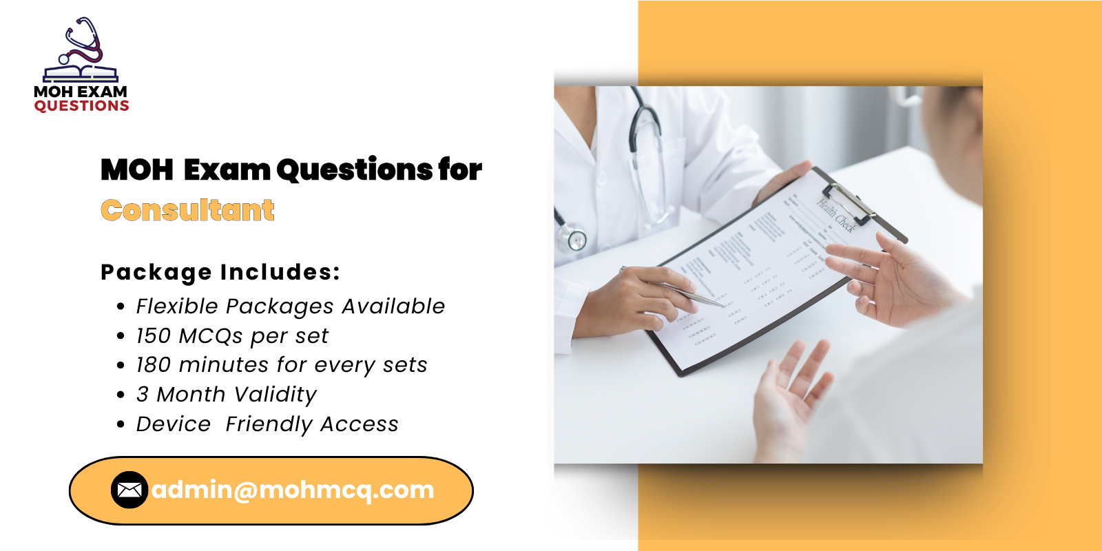 MOH Exam Questions for Consultant