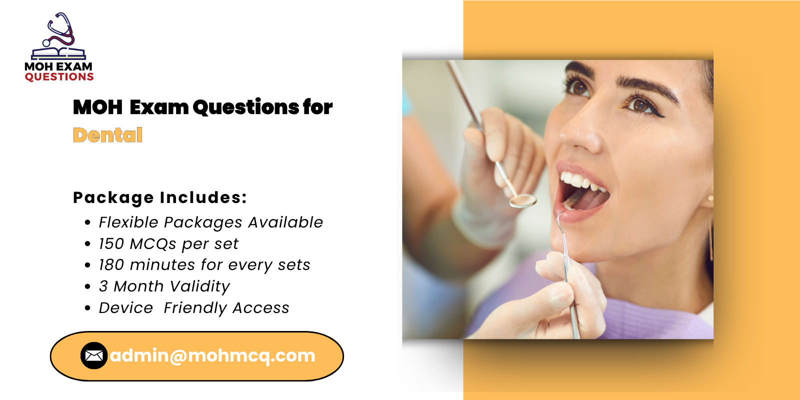MOH Exam Questions for Dental