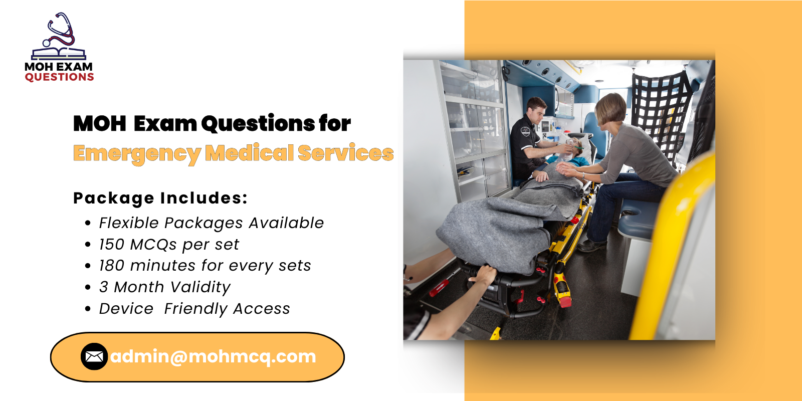 MOH Exam Questions for Emergency Medical Services
