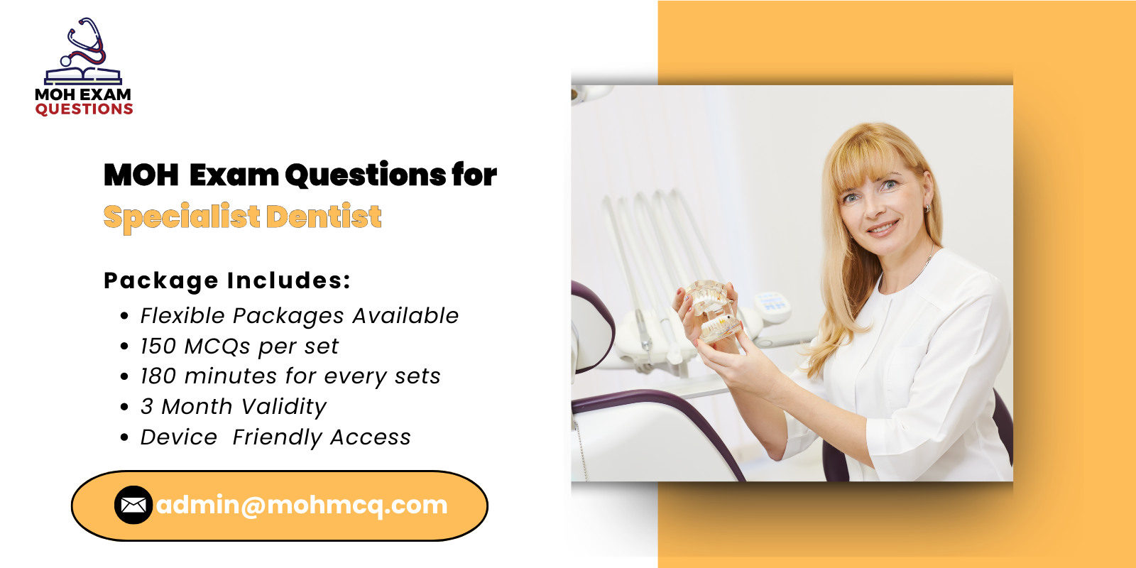 MOH Exam Questions for Specialist Dentist