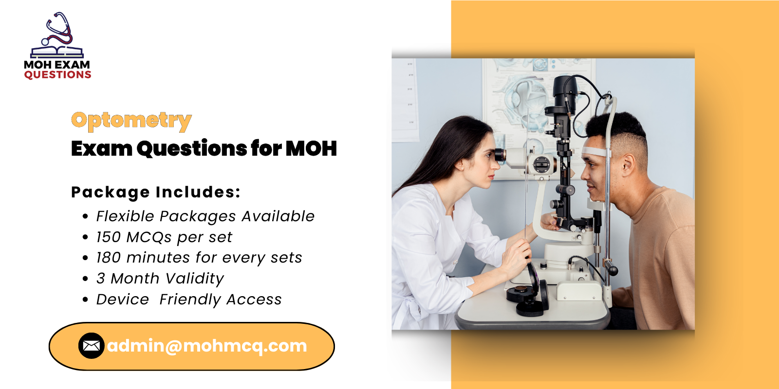 Optometry Exam Questions for MOH