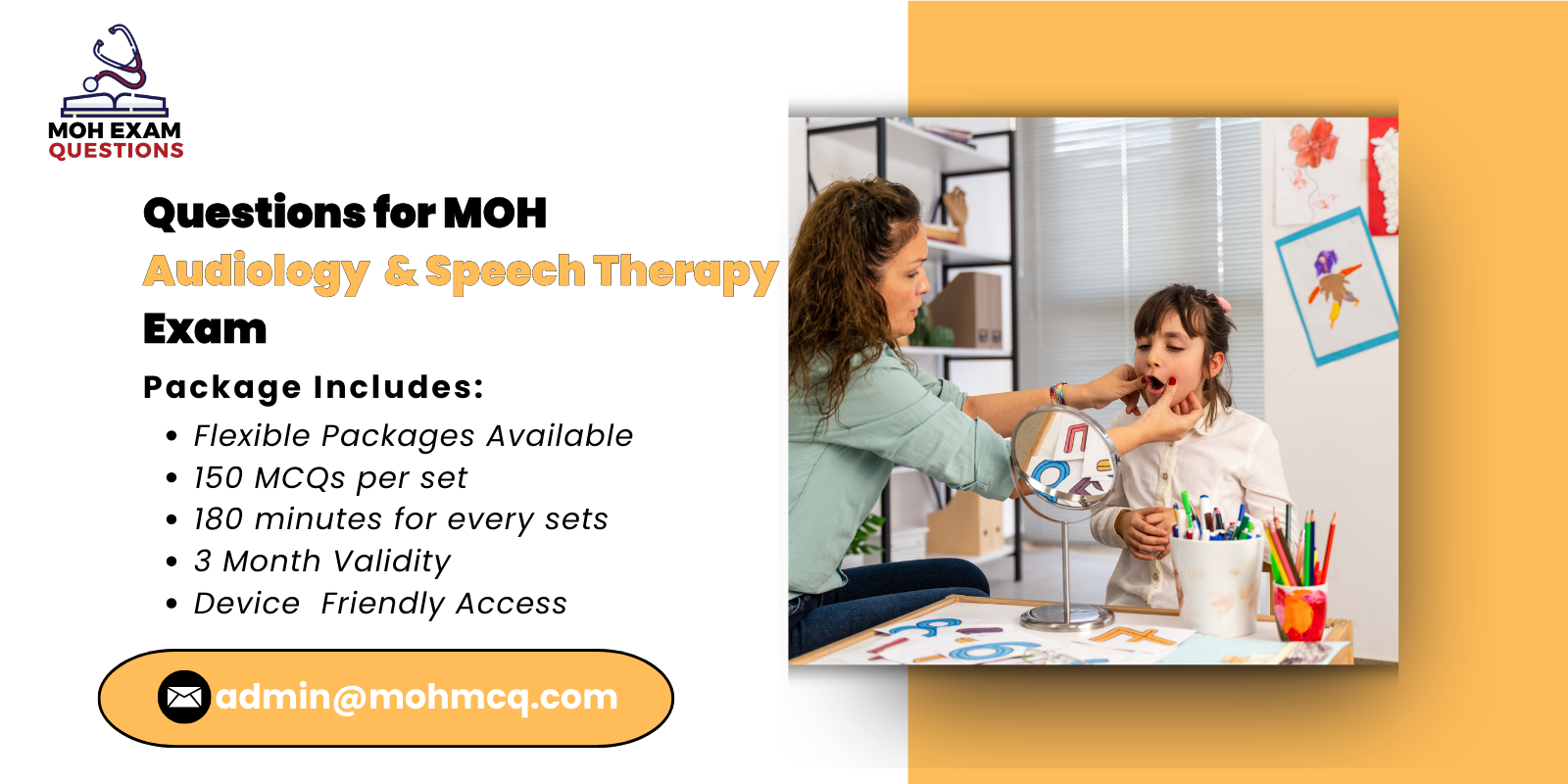 Questions for MOH Audiology & Speech Therapy Exam