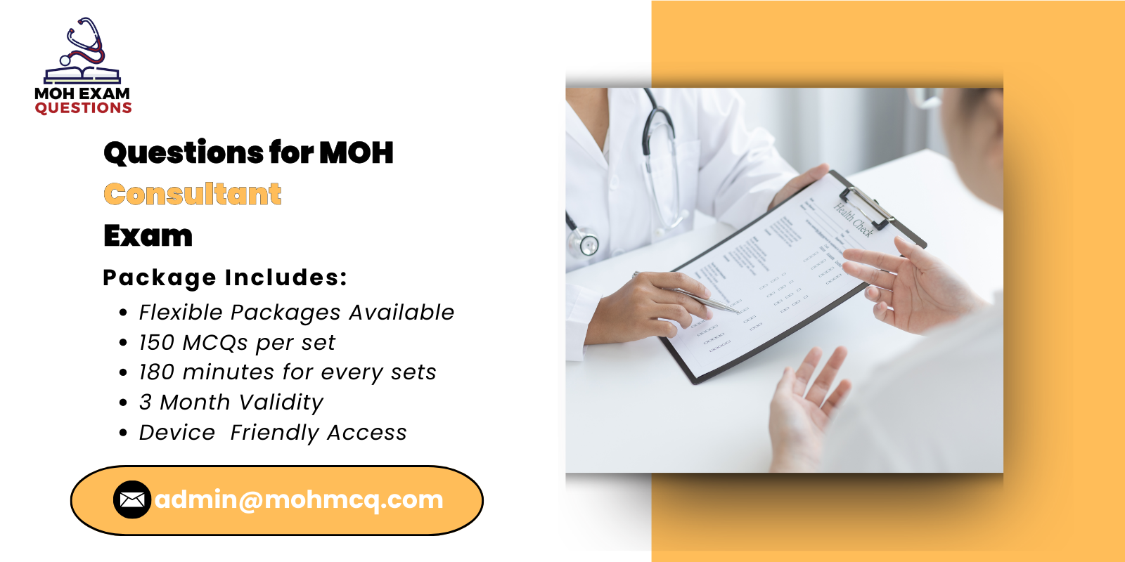 Questions for MOH Consultant Exam