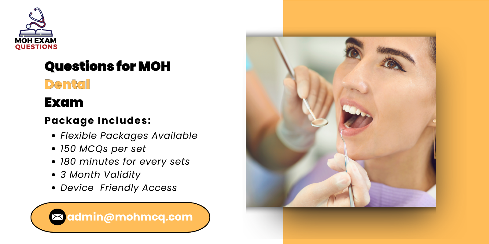 Questions for MOH Dental Exam