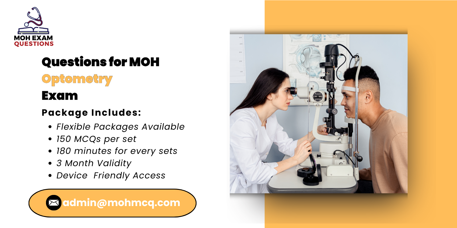 Questions for MOH Optometry Exam