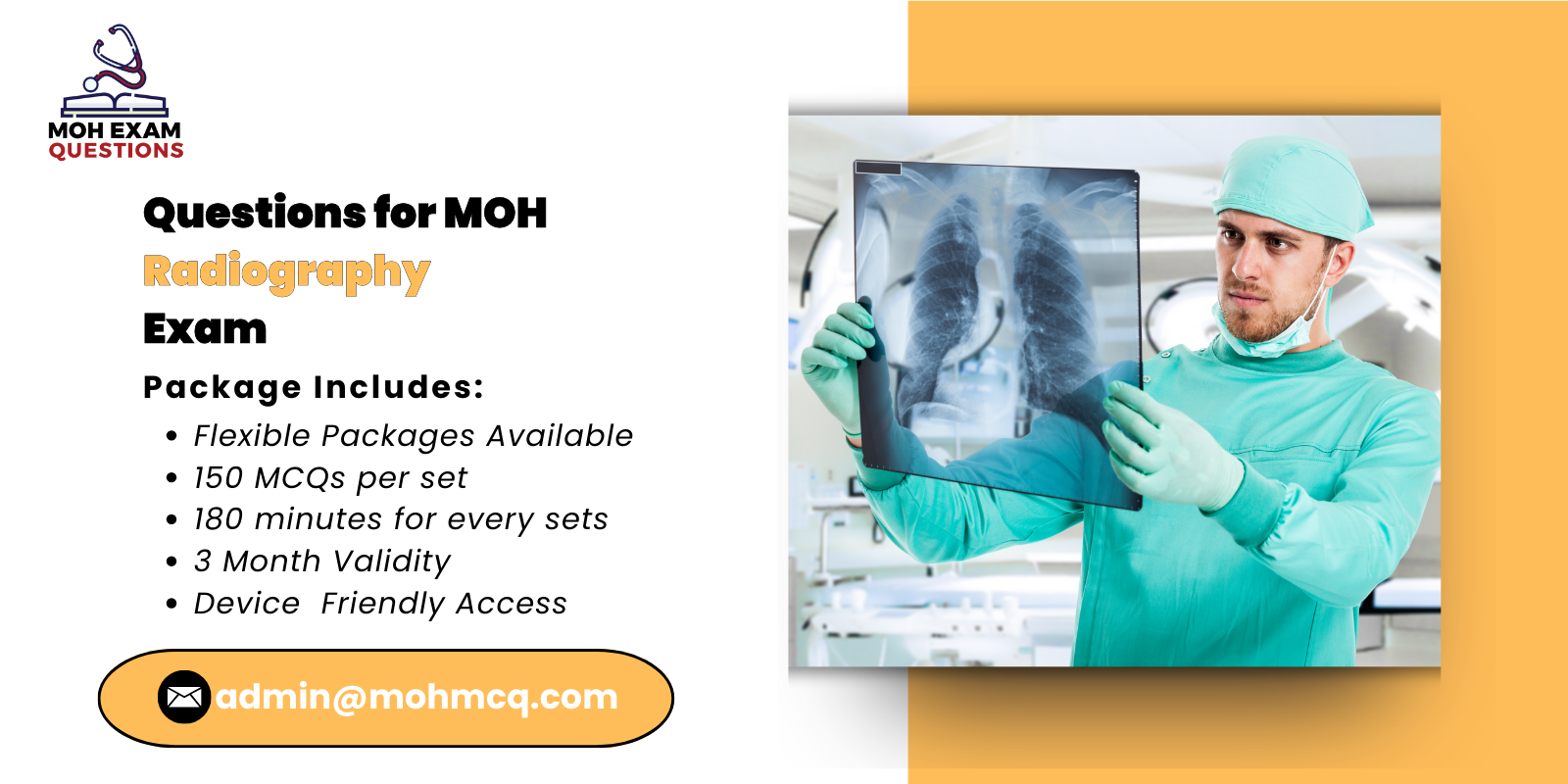 Questions for MOH Radiography Exam