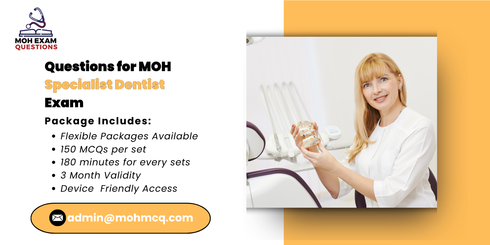 Questions for MOH Specialist Dentist Exam