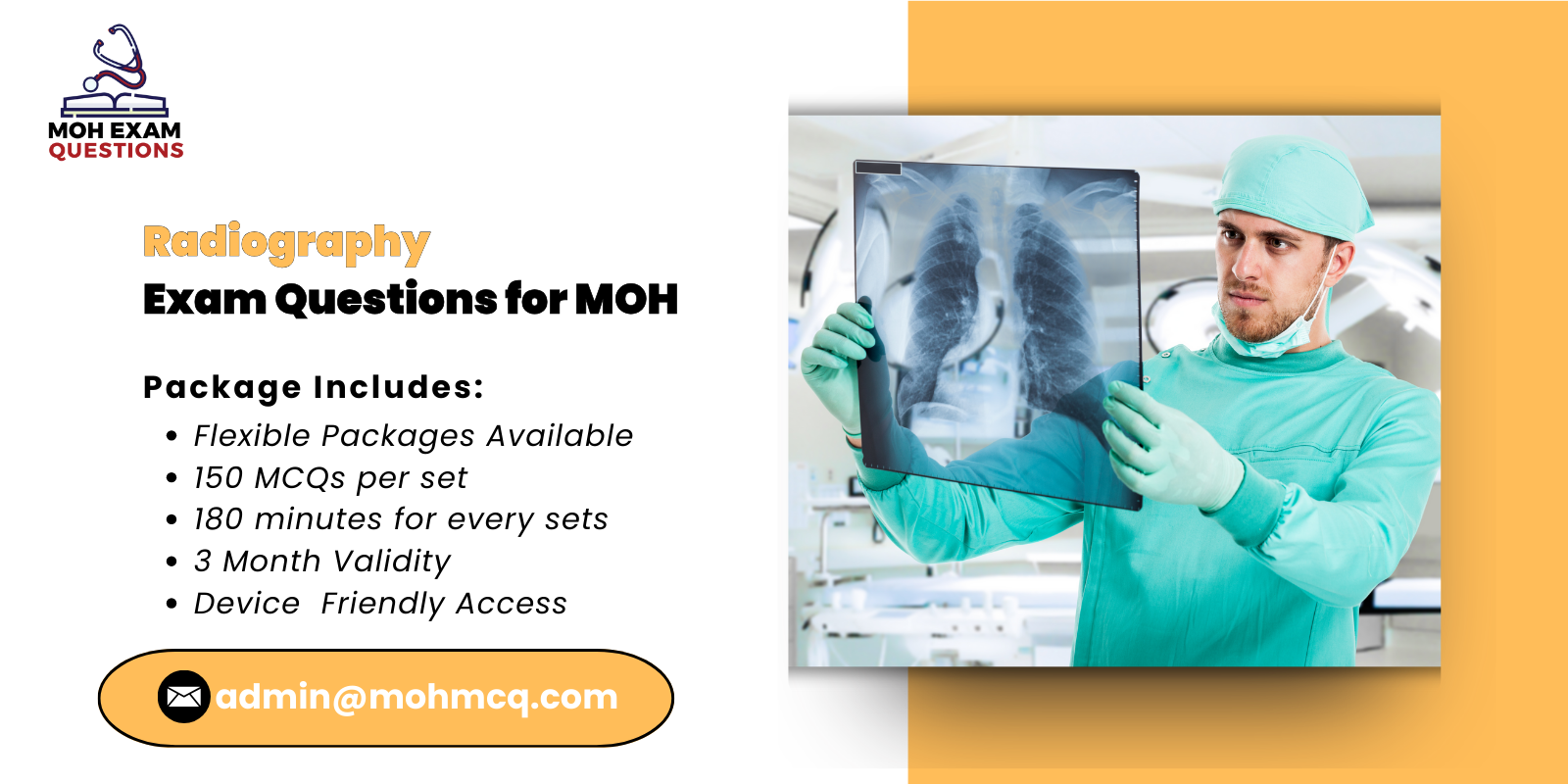 Radiography Exam Questions for MOH