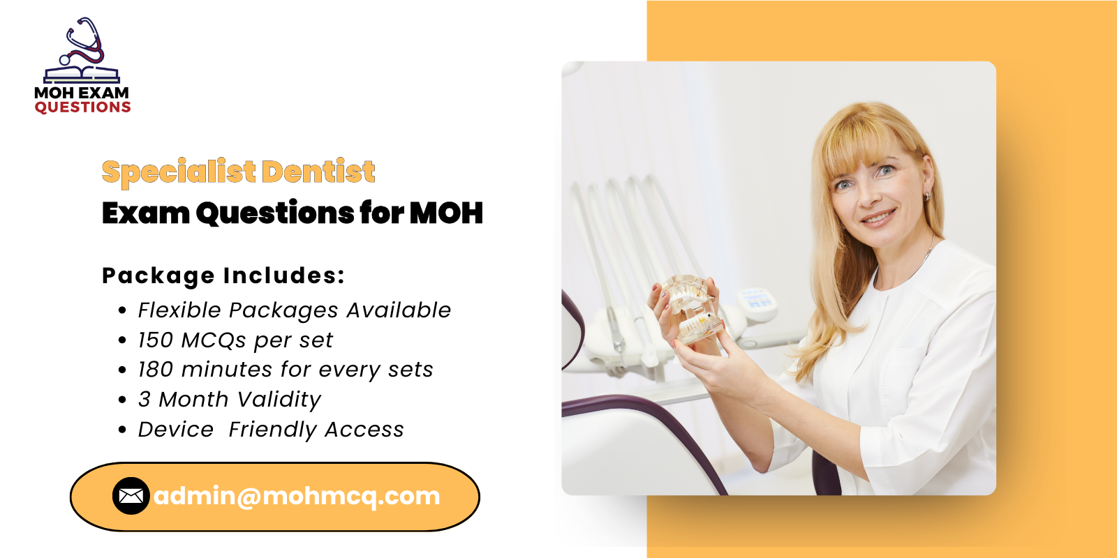 Specialist Dentist Exam Questions for MOH