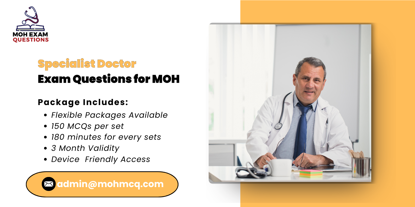 Specialist Doctor Exam Questions for MOH